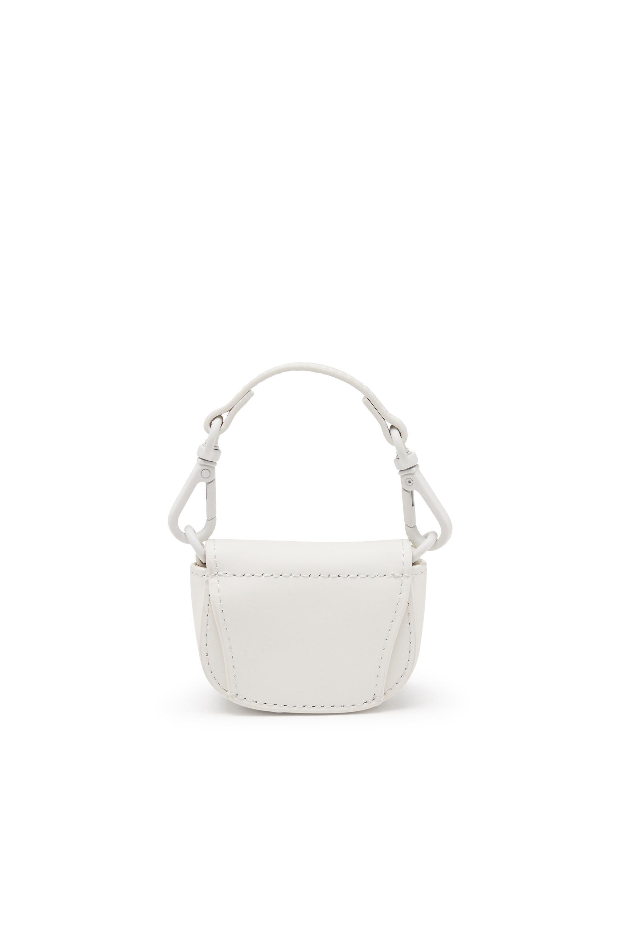 Diesel - 1DR XXS CHAIN, Woman's Iconic micro bag charm in matte leather in White - 2
